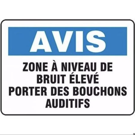 Accuform BILINGUAL FRENCH SIGN  EYE FRMPPA822XL FRMPPA822XL